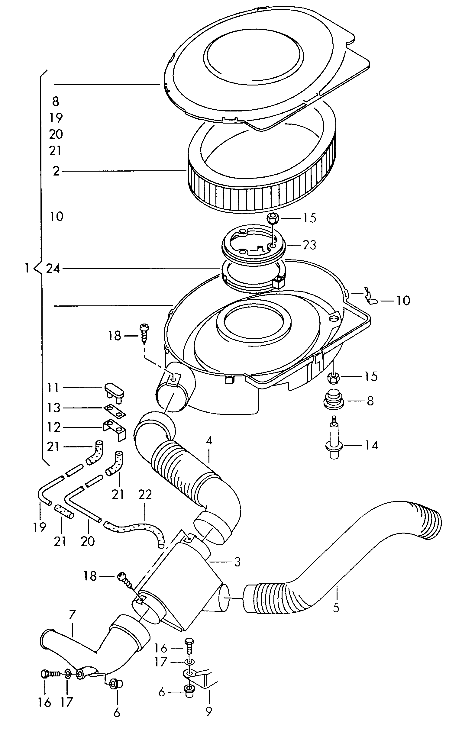 VAG 032 129 620 - Luftfilter alexcarstop-ersatzteile.com