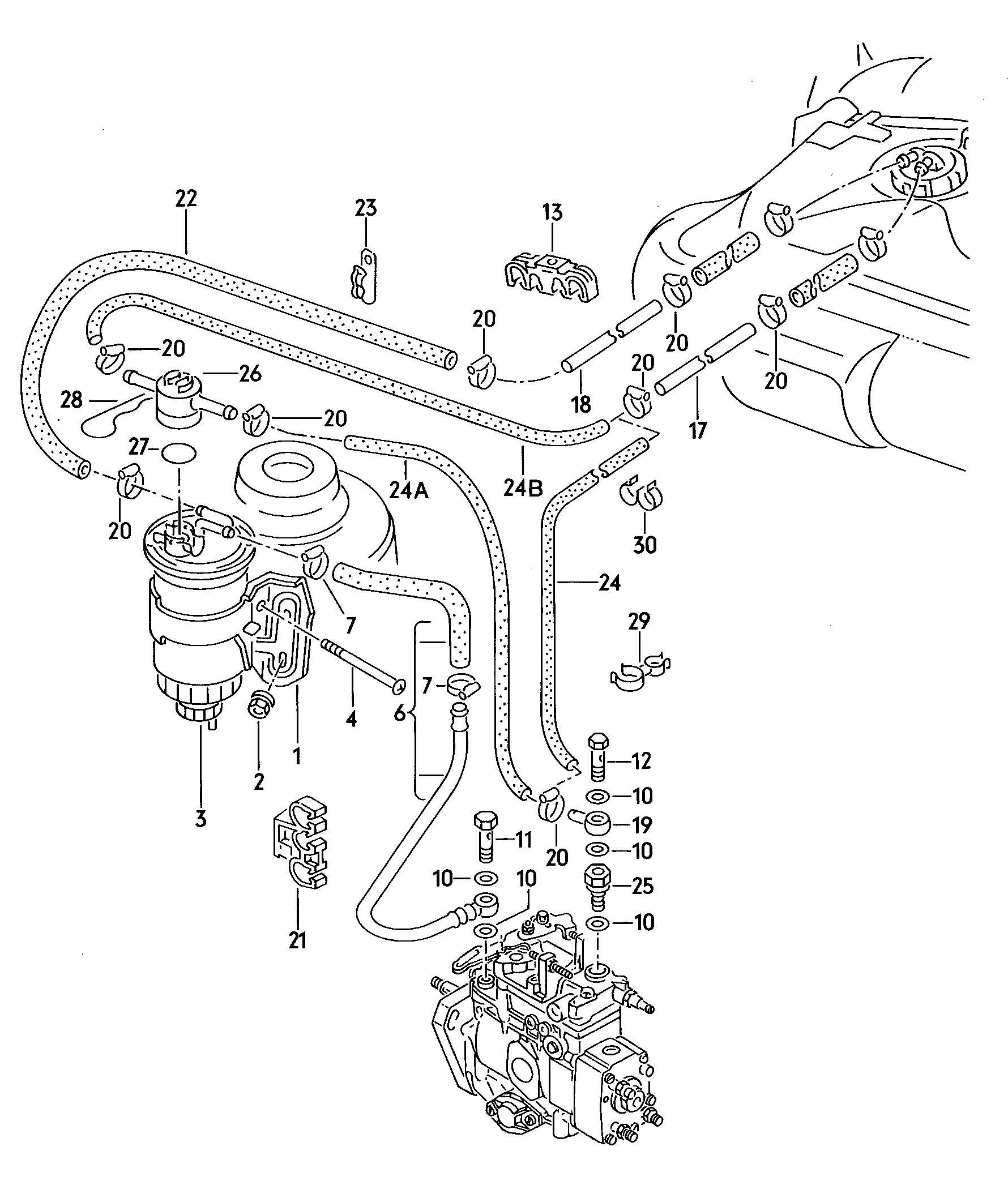 Skoda 1H0 127 401 C - Kraftstofffilter alexcarstop-ersatzteile.com