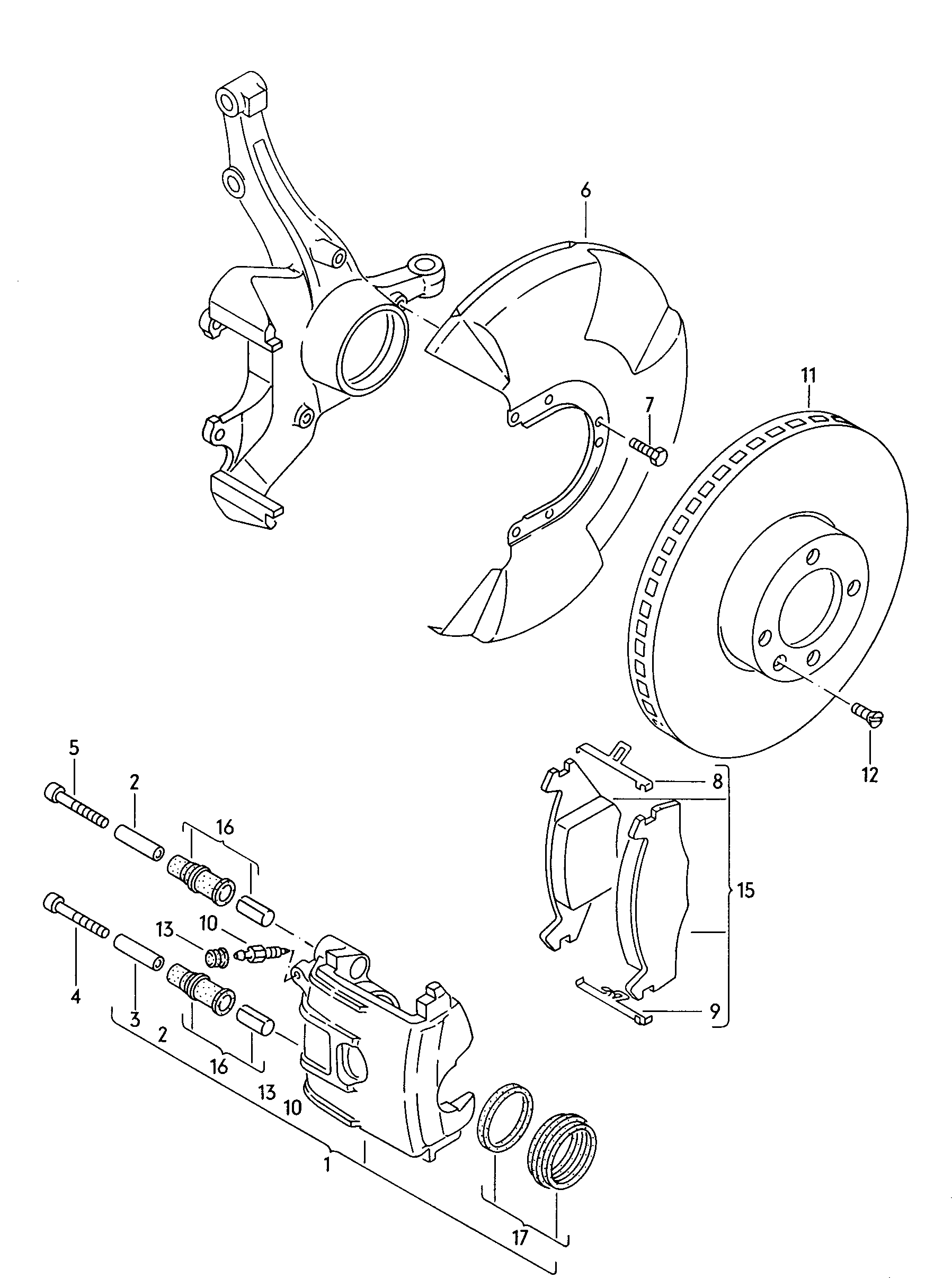 AUDI 191698151L - Bremsbelagsatz, Scheibenbremse alexcarstop-ersatzteile.com