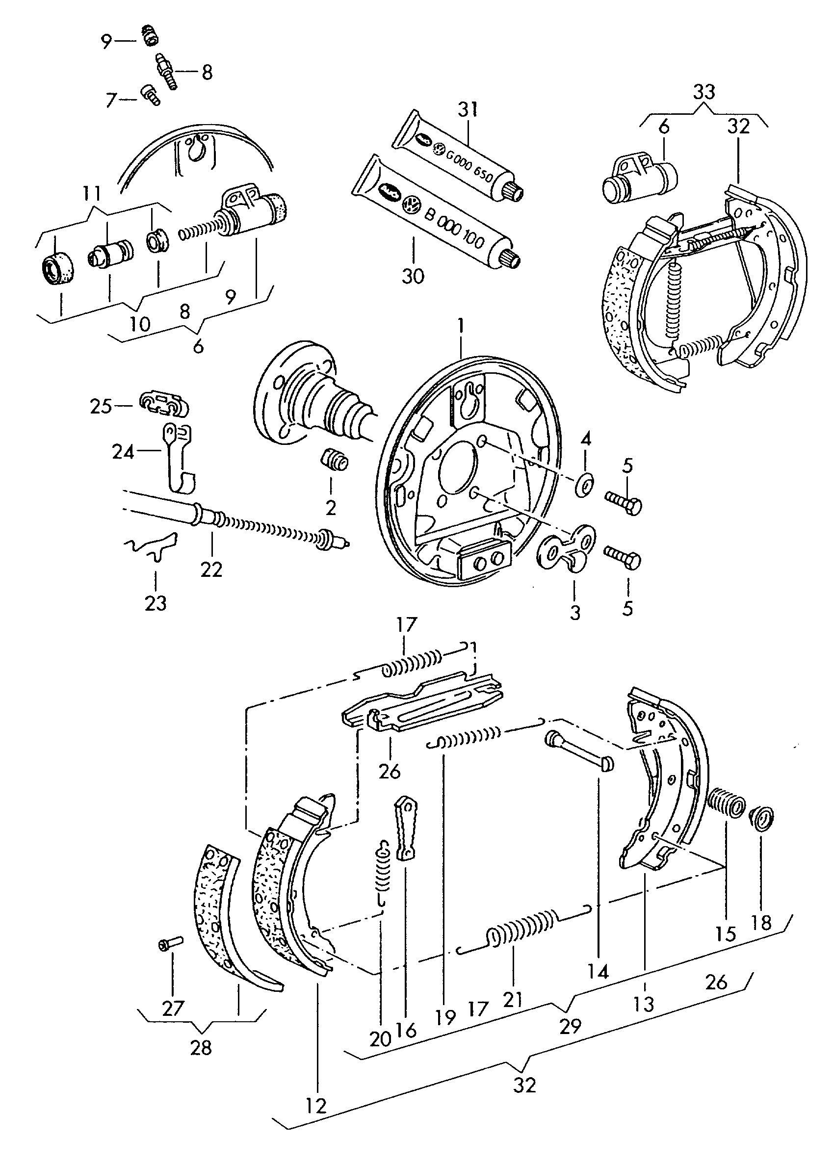 VAG 867698511 X - Bremsbelagsatz, Scheibenbremse alexcarstop-ersatzteile.com