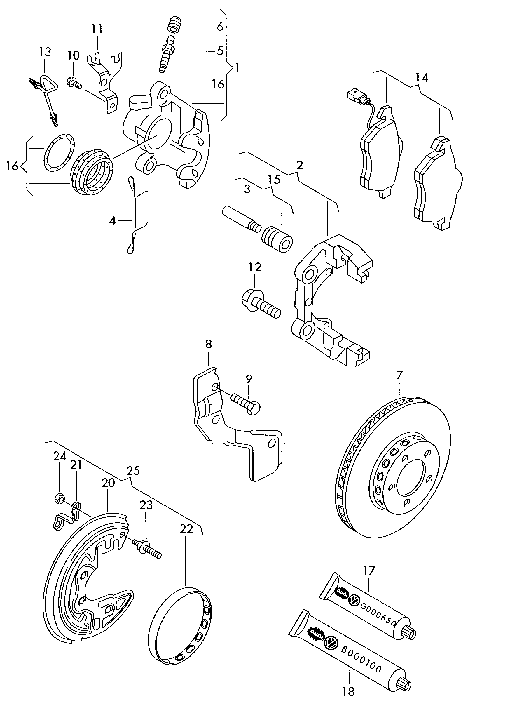 AUDI 4A0 698 471 - Reparatursatz, Bremssattel alexcarstop-ersatzteile.com