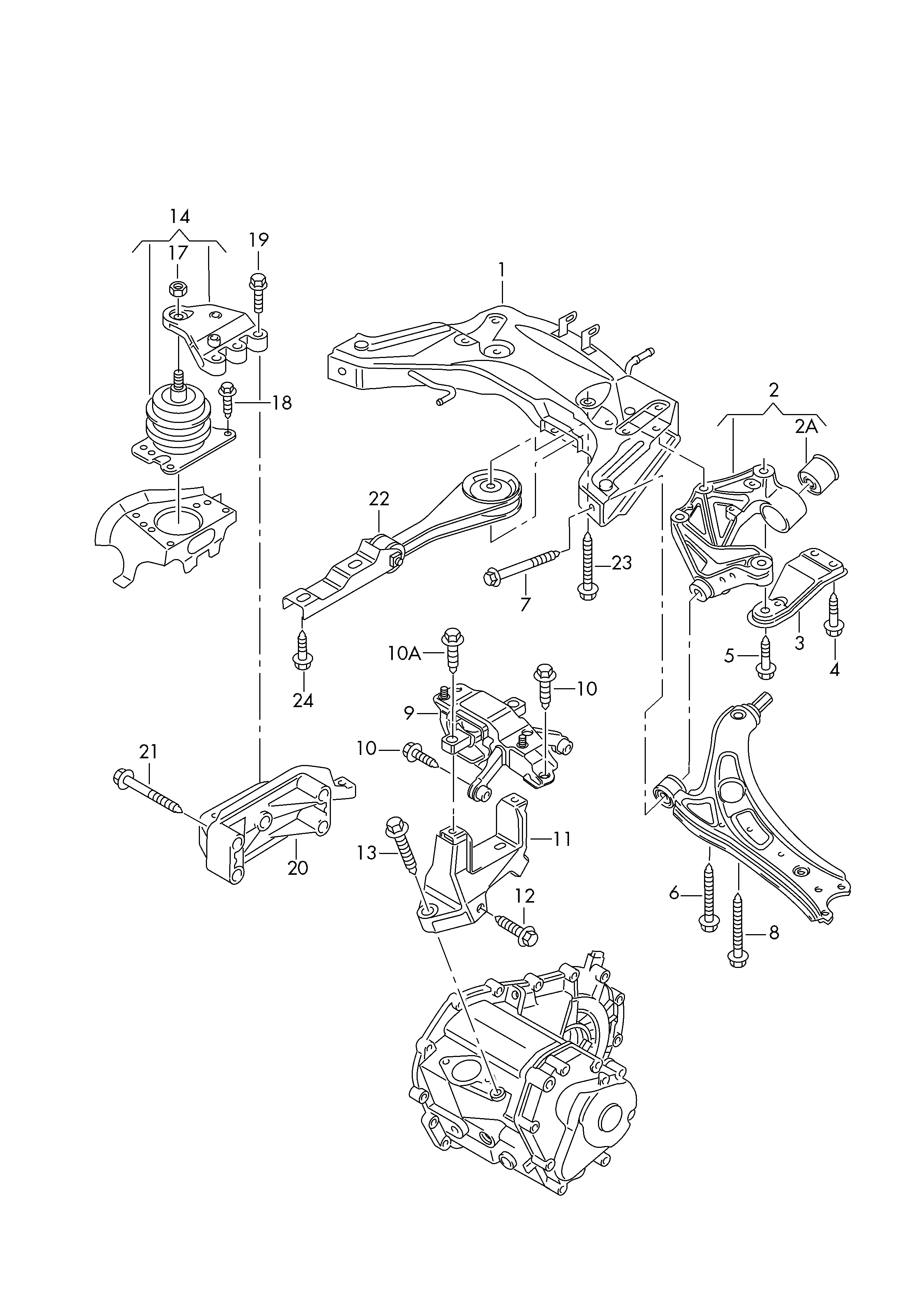 VW 6Q0 199 555 AS - Lagerung, Motor alexcarstop-ersatzteile.com