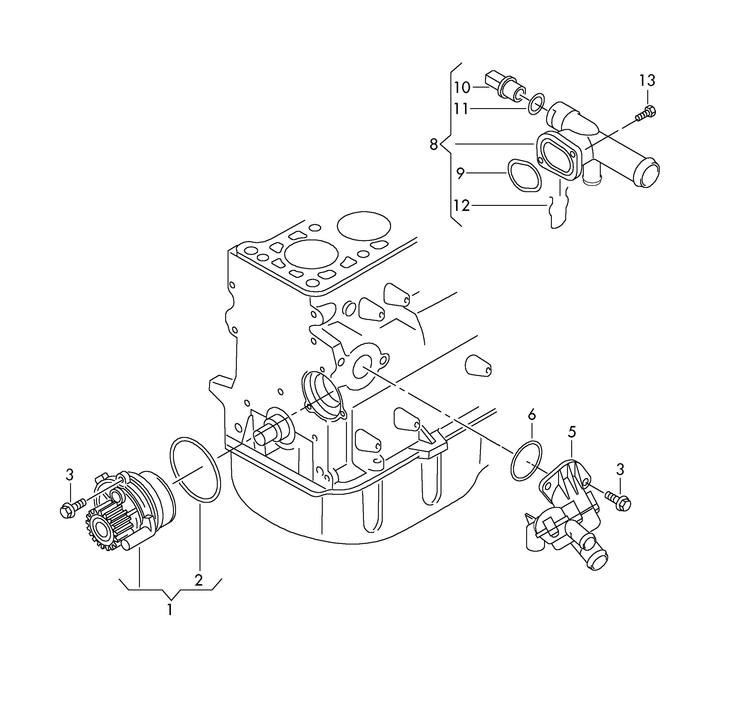 AUDI 03L 121 011Q - Wasserpumpe alexcarstop-ersatzteile.com