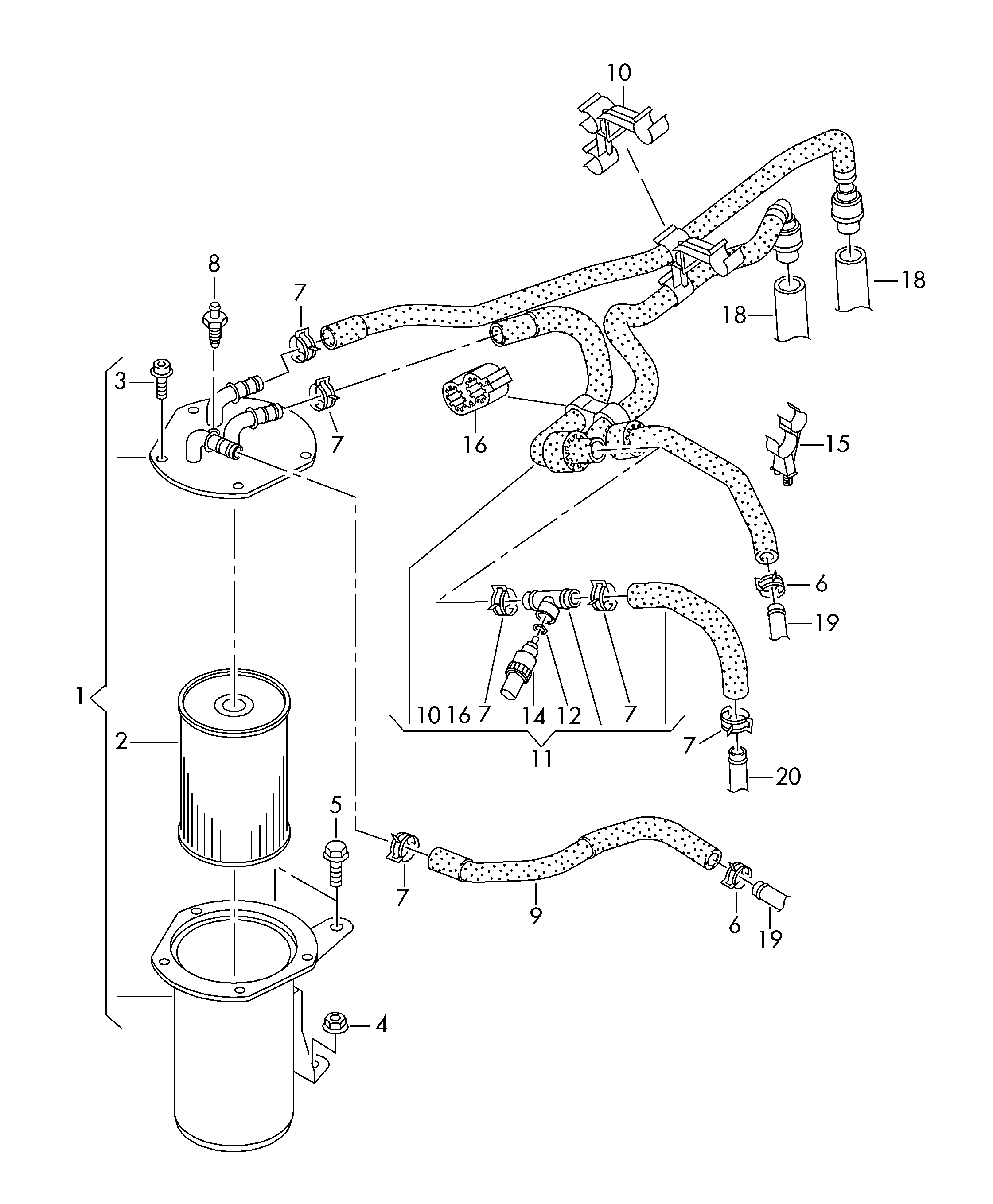 VAG 7N0127400 - Kraftstofffilter alexcarstop-ersatzteile.com