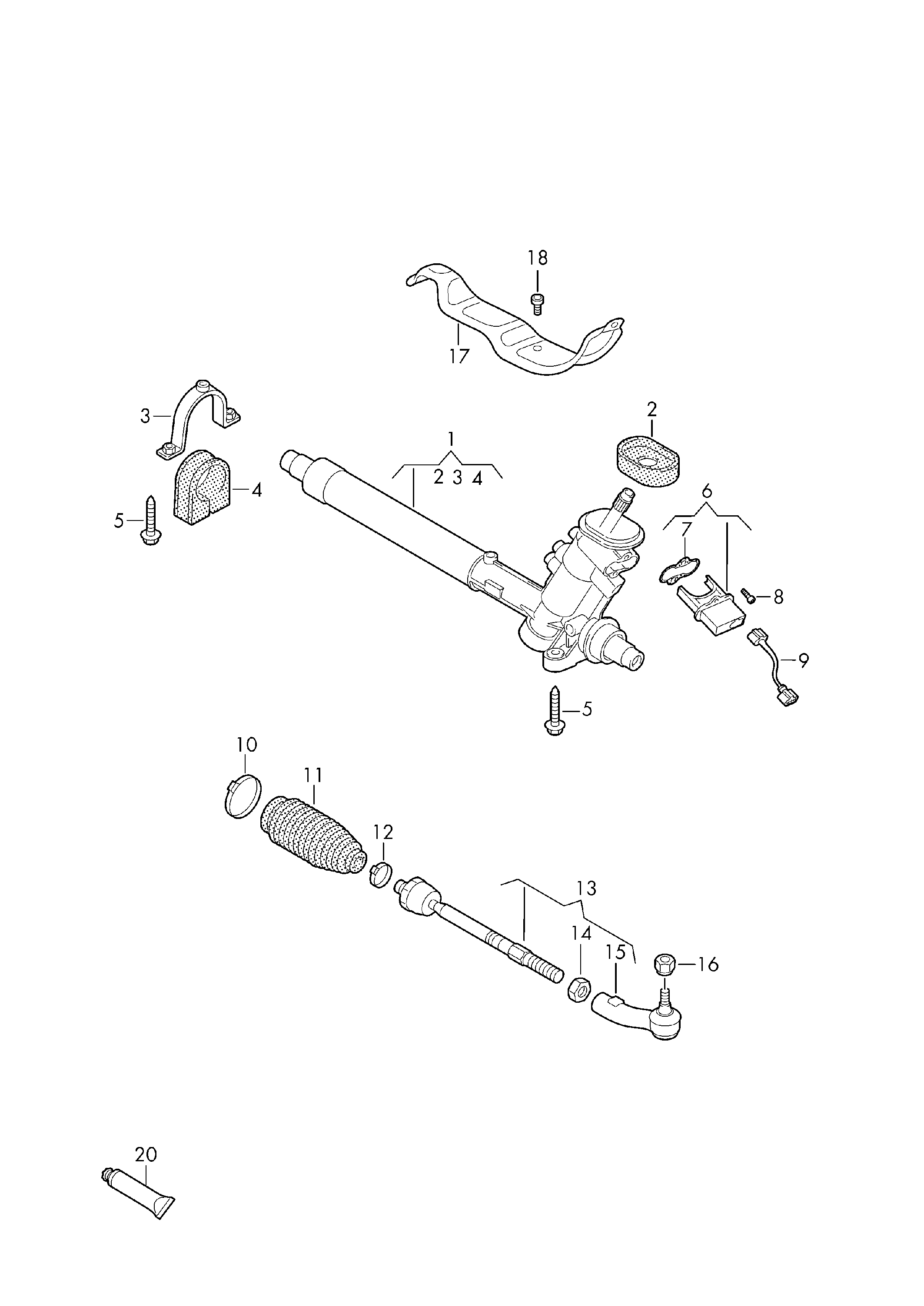 VAG 6Q1 423 061 MX - Lenkgetriebe alexcarstop-ersatzteile.com