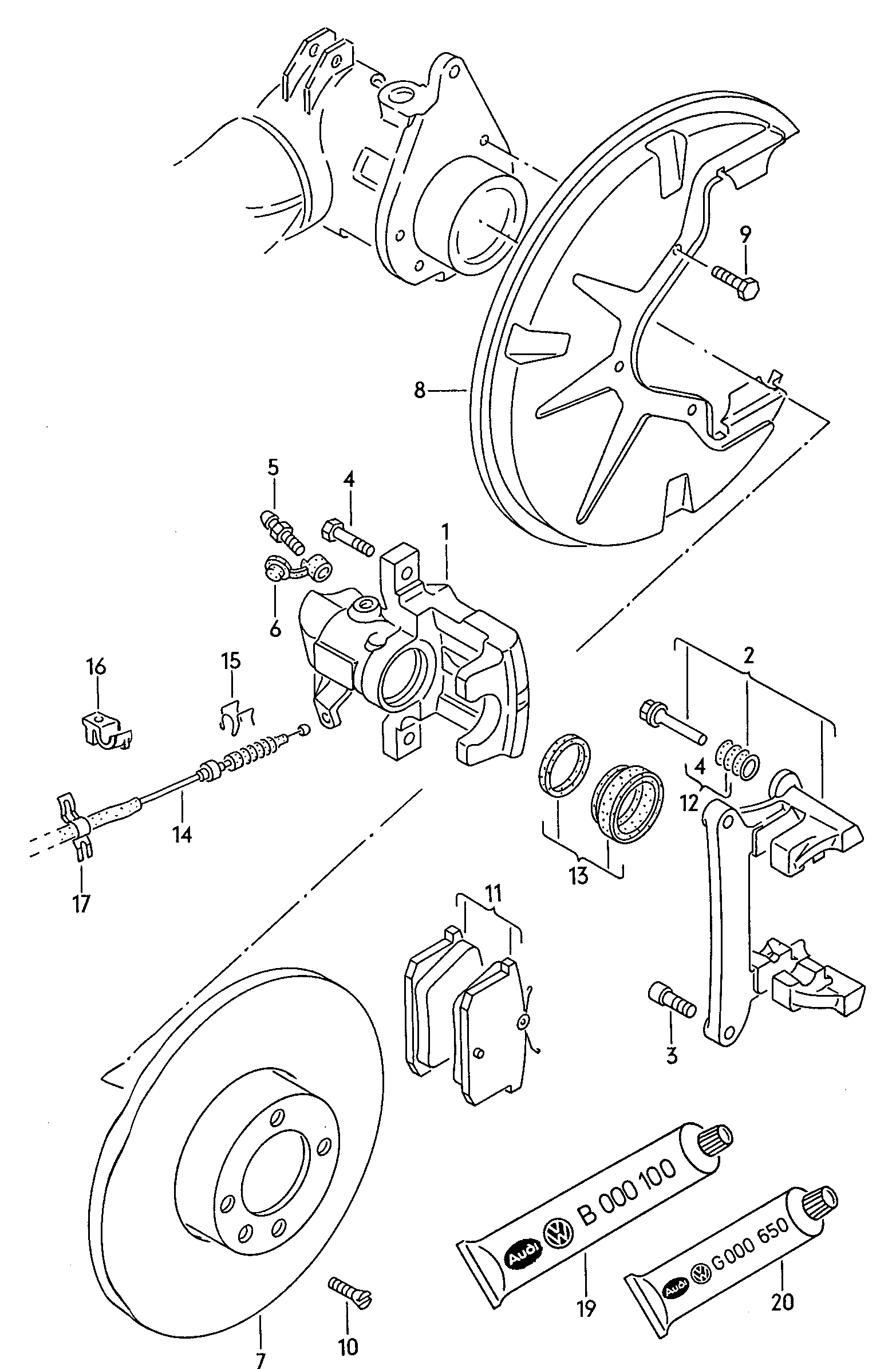 VW 1H0 615 423 - Bremssattel alexcarstop-ersatzteile.com