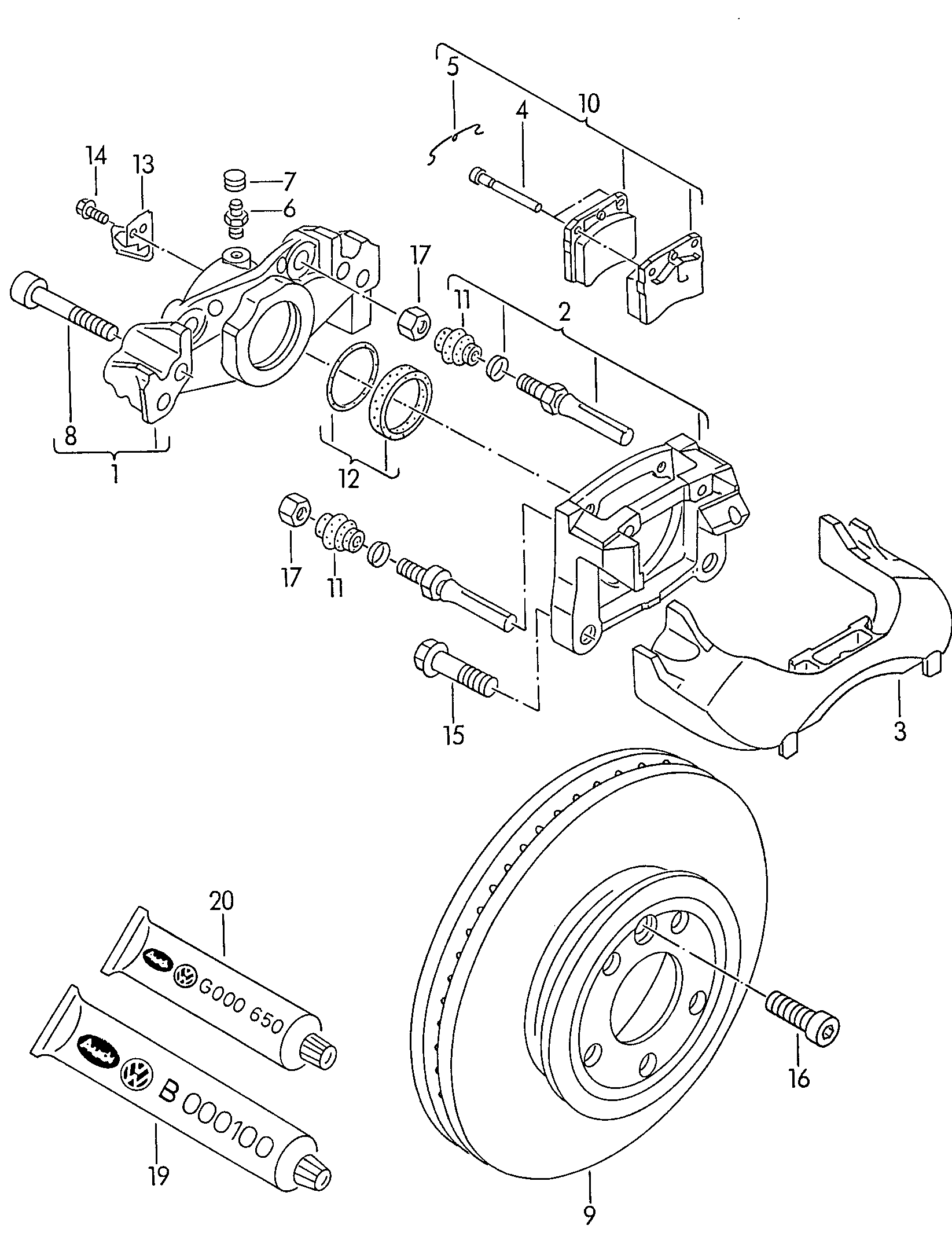 VW 701 698 151 H - Bremsbelagsatz, Scheibenbremse alexcarstop-ersatzteile.com