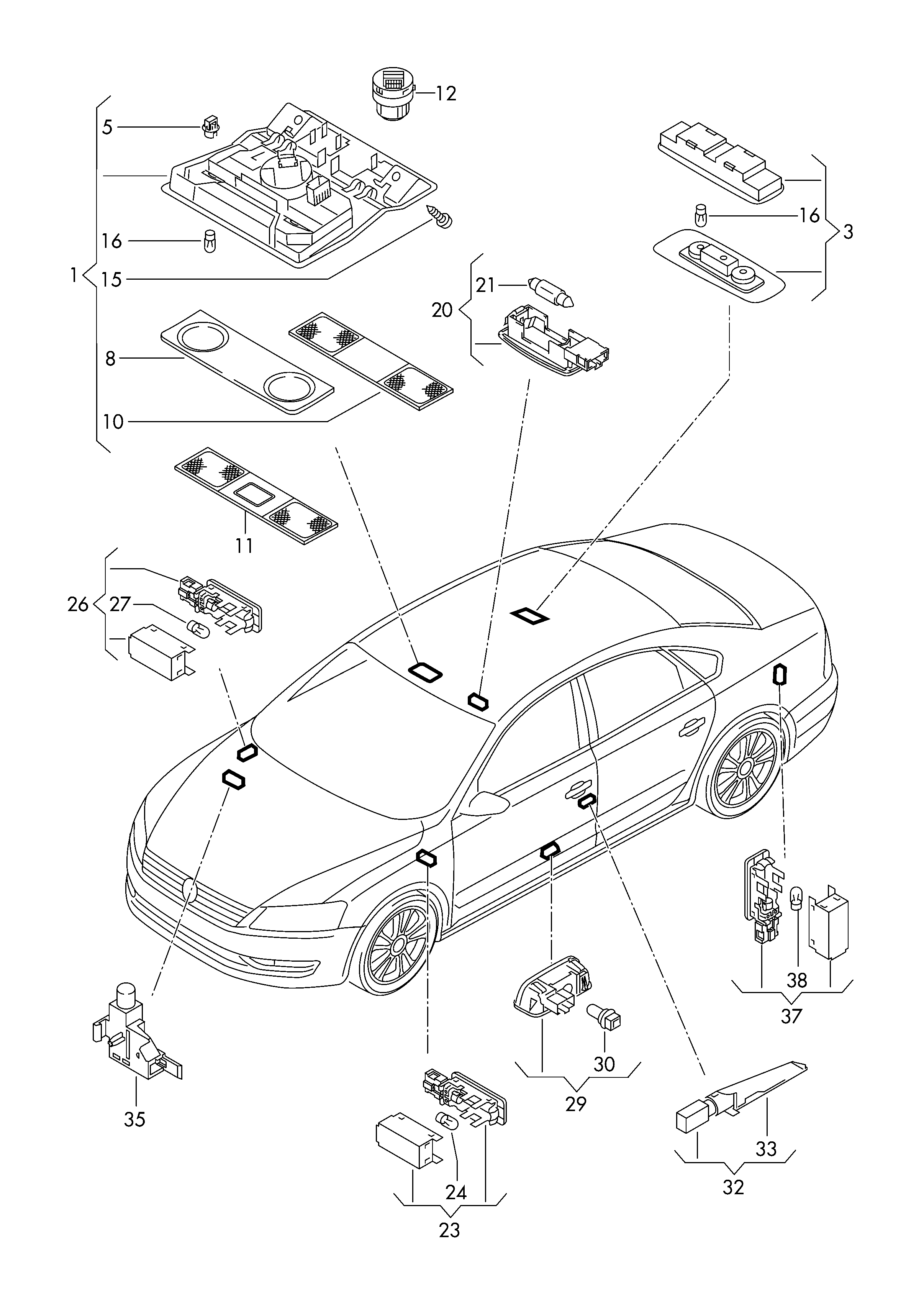 VAG 1K0947125H - Diffusor lens alexcarstop-ersatzteile.com