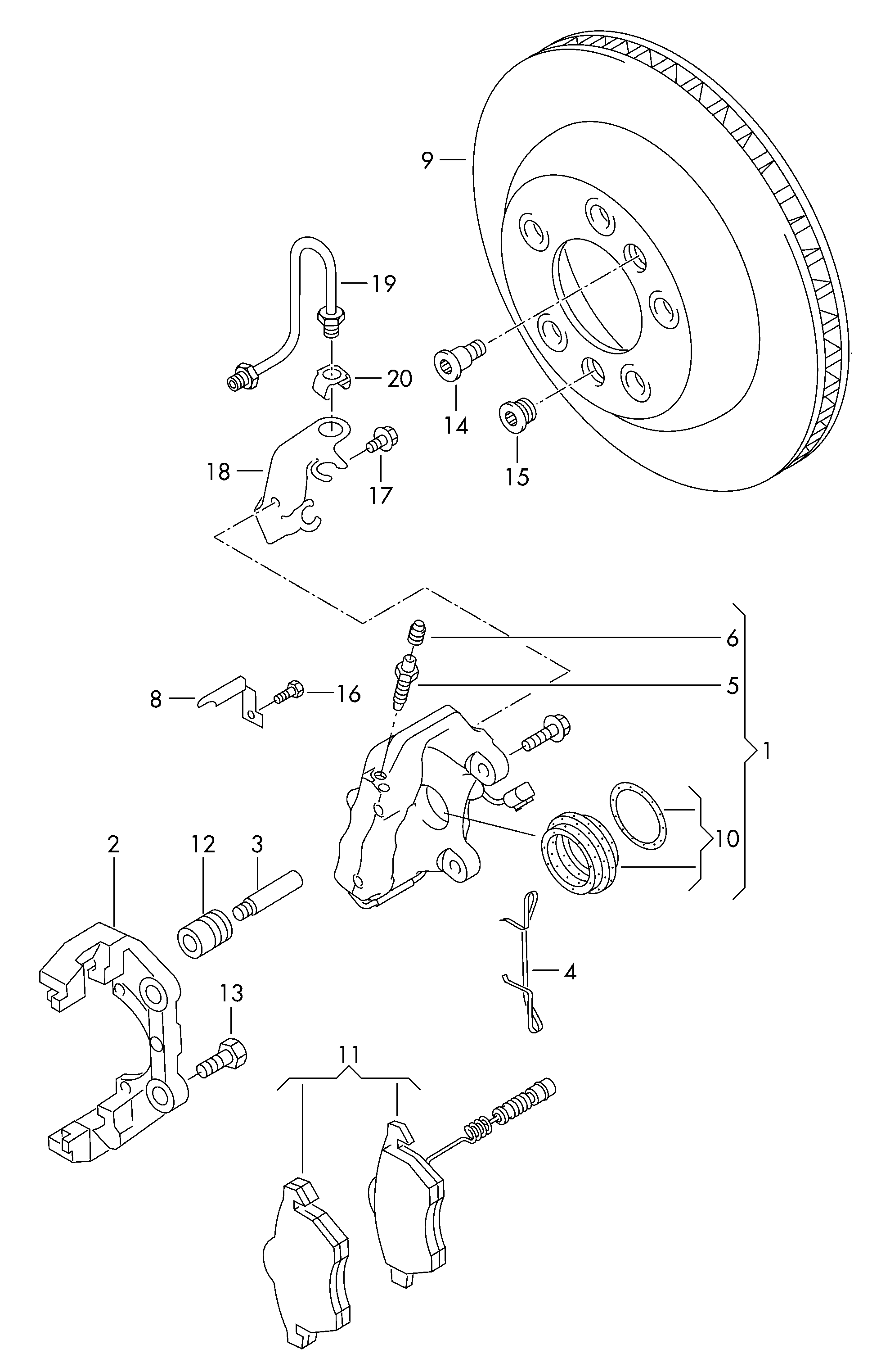 VAG 7L6 615 423 - Bremssattel alexcarstop-ersatzteile.com