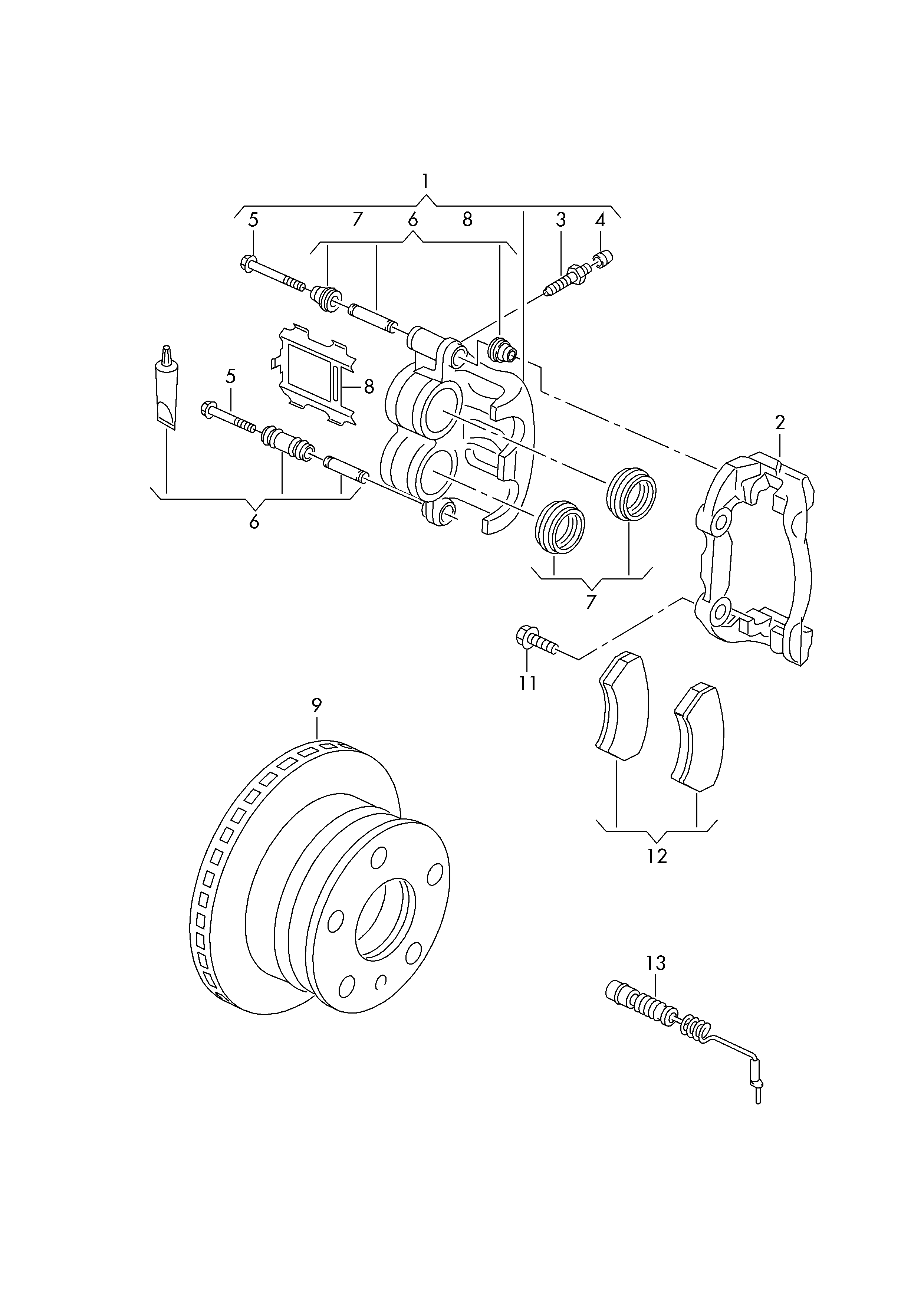 Skoda 2D0 919 351 - Warnkontakt, Bremsbelagverschleiß alexcarstop-ersatzteile.com