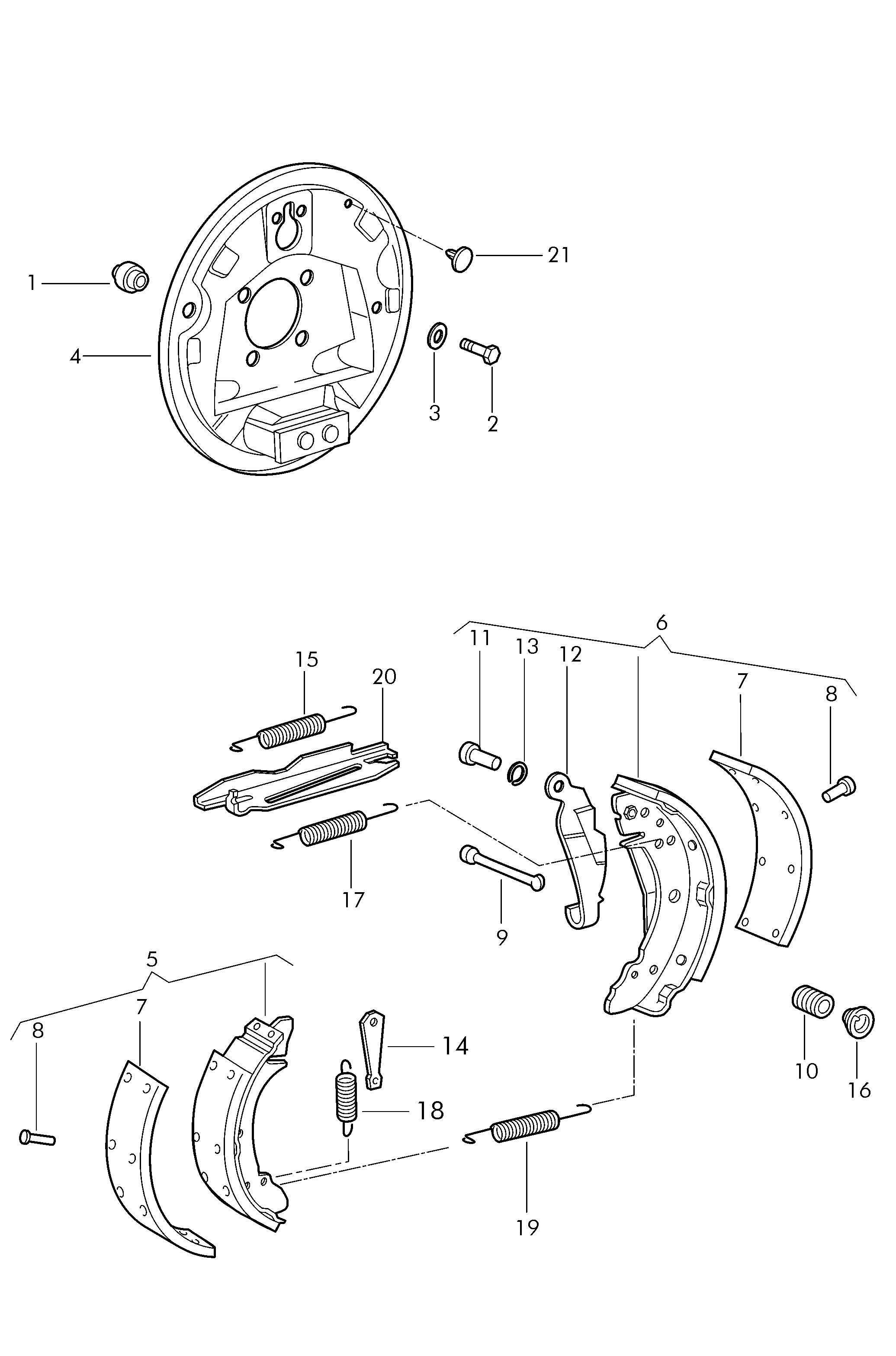 VW 5U0698525B - Bremsbackensatz alexcarstop-ersatzteile.com