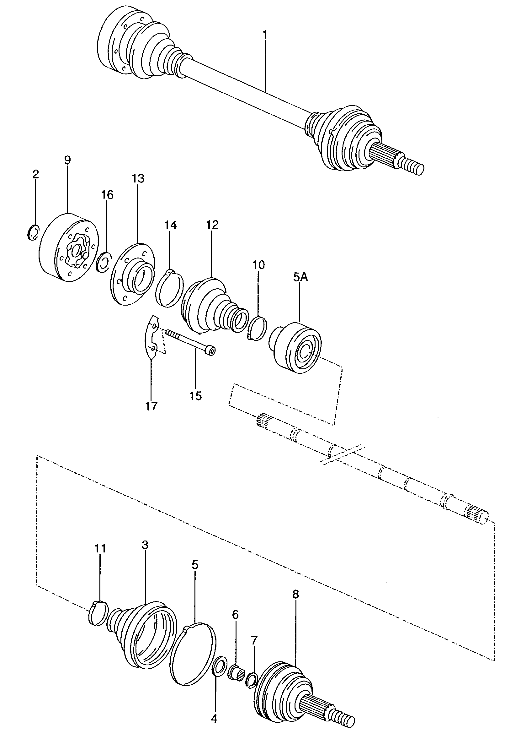 AUDI ZBC 407 331 - Gelenksatz, Antriebswelle alexcarstop-ersatzteile.com