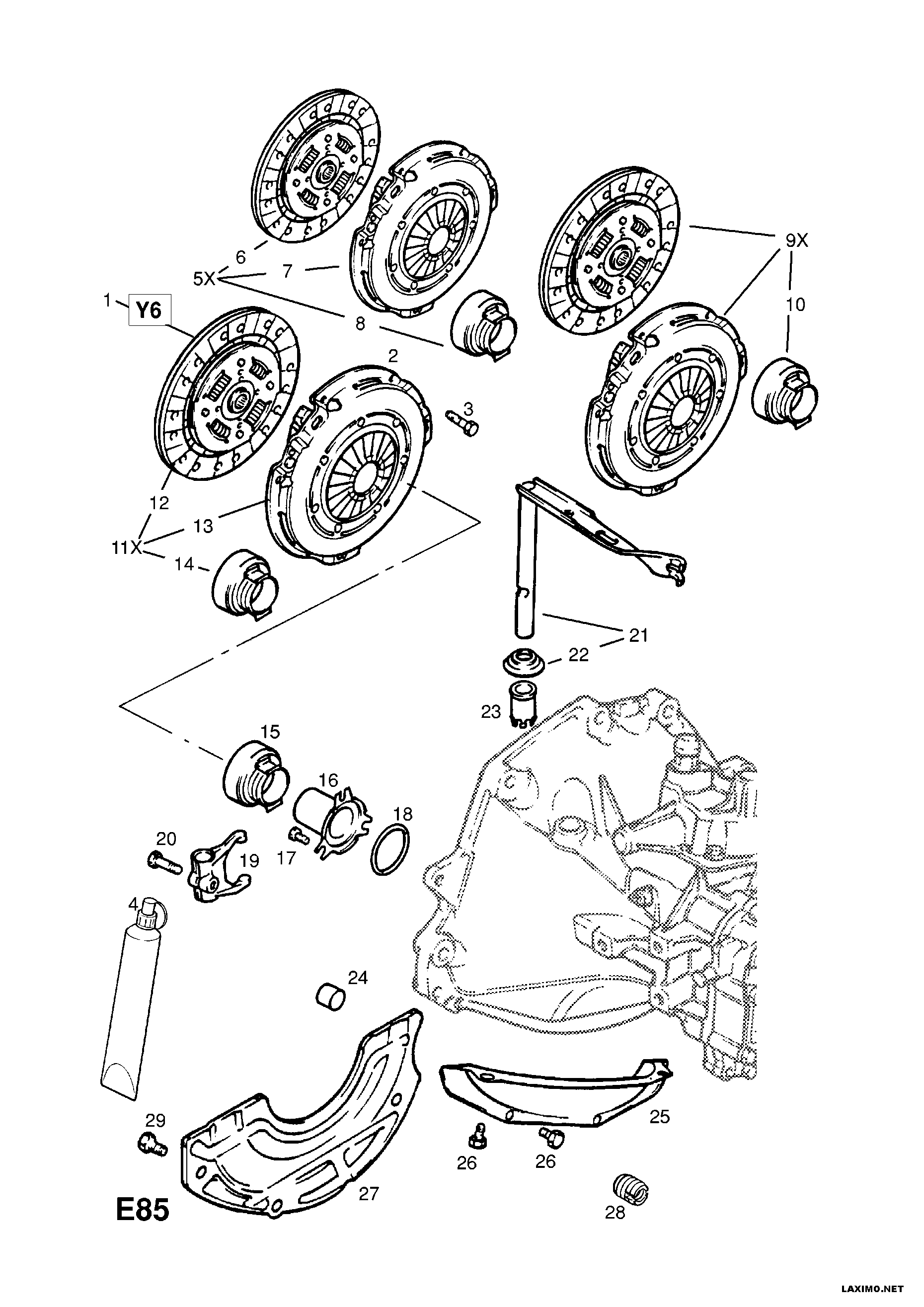 Opel 6 66 007 - Kupplungsdruckplatte alexcarstop-ersatzteile.com