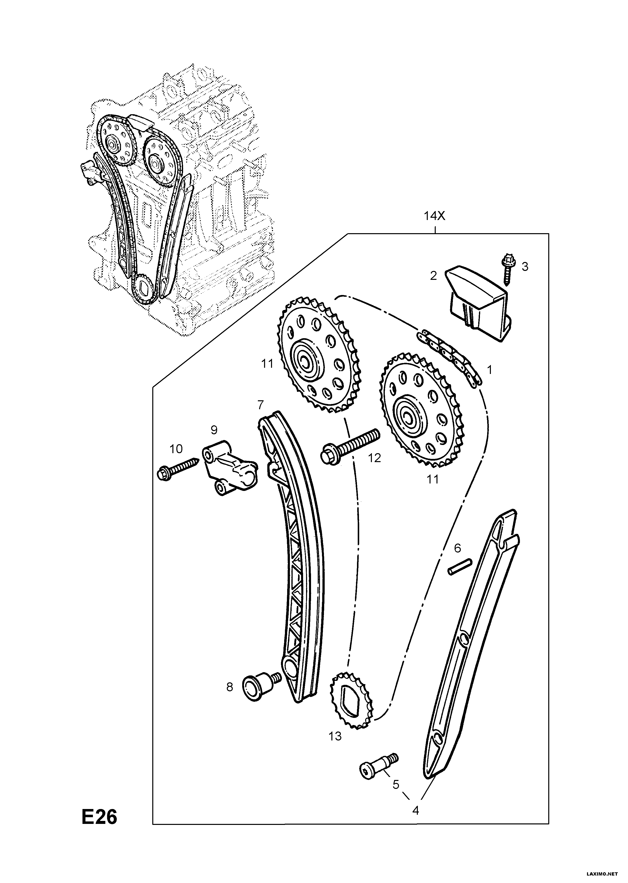 Opel 6 36 400 - Steuerkettensatz alexcarstop-ersatzteile.com